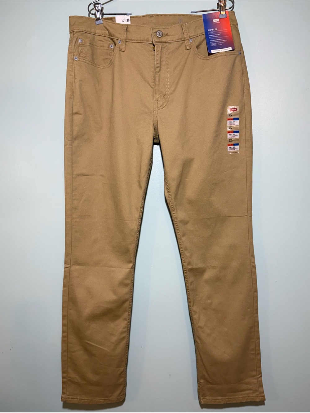 Men's Khaki Levi’s 511 Khaki Pants - Slim Fit